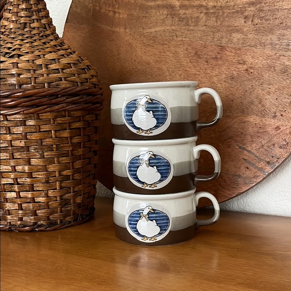 Vintage Stoneware Otagiri Mugs - Set of 3 - Picture 1 of 4